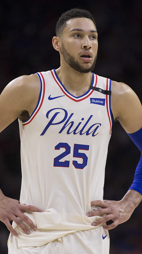 simmons-getty-th.jpg Philadelphia 76ers guard Ben Simmons. Picture: Getty Images - AFL,Essendon Bombers
